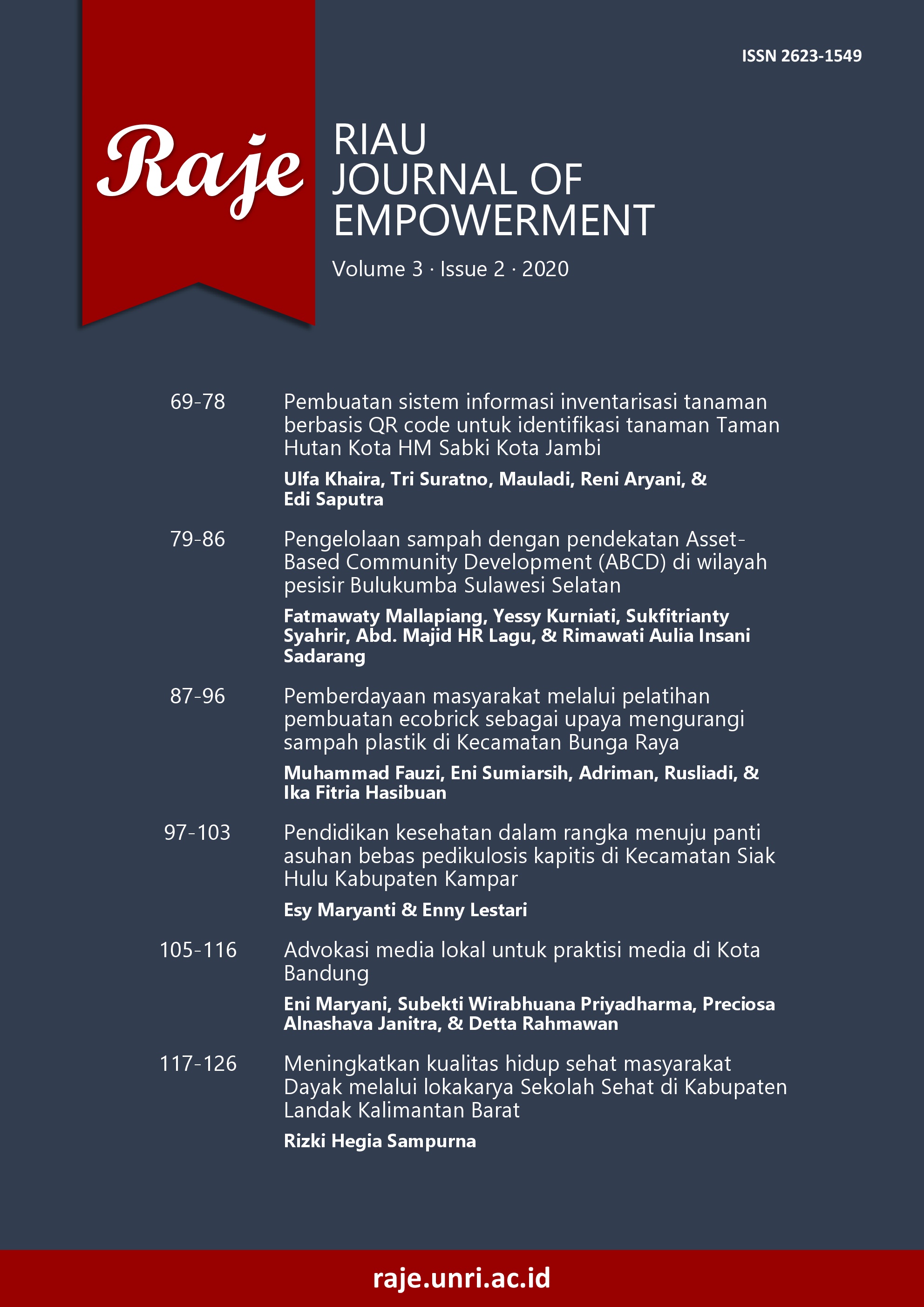 Riau Journal of Empowerment, 3(2)