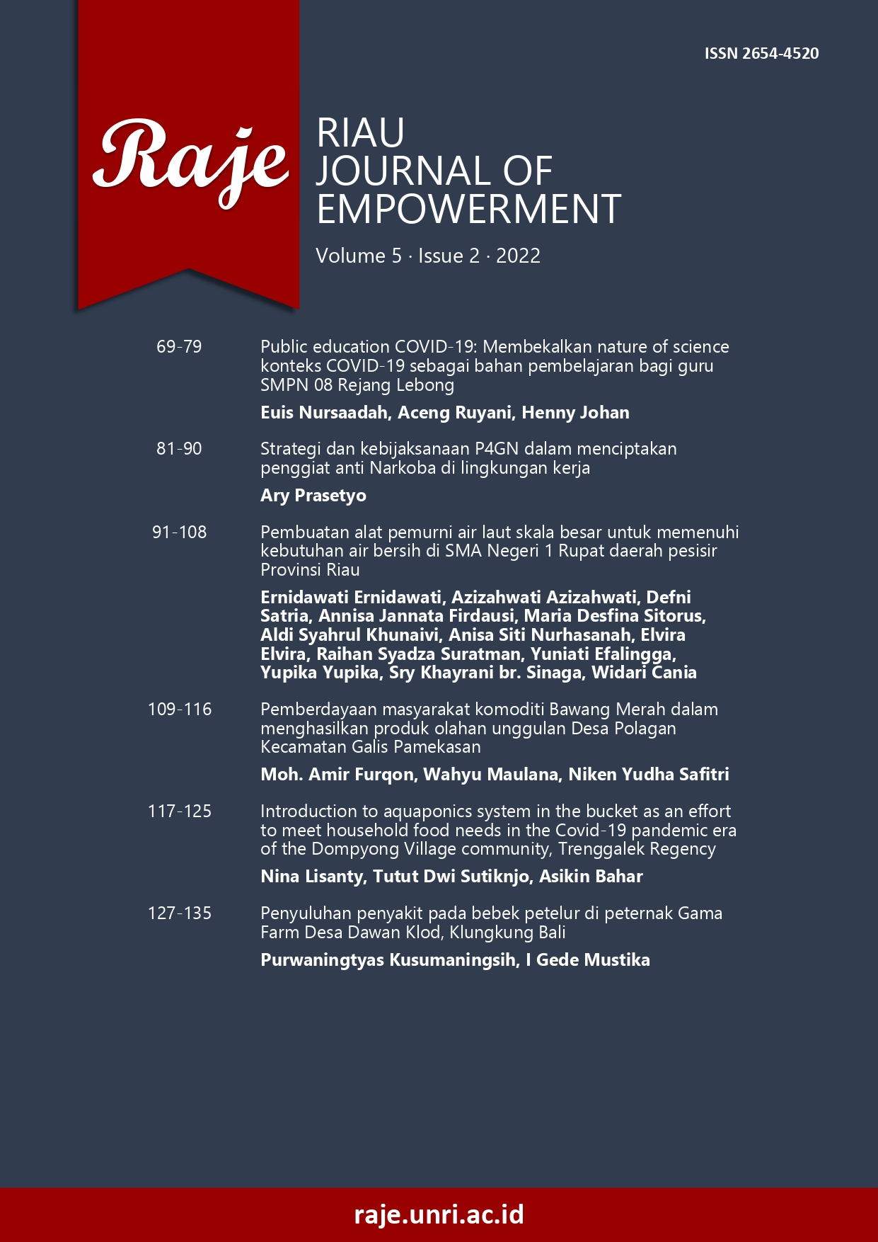 Riau Journal of Empowerment
